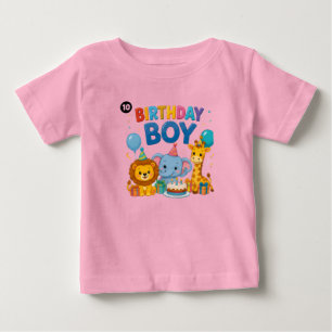 Bebê Camiseta de safari adorável para crianças no anive