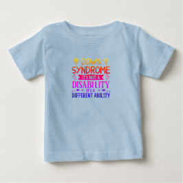 Bebê Camiseta de Sensibilização para Toddlers com Síndr
