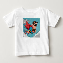Bebê Camiseta de Super-Herói Pai para Criança
