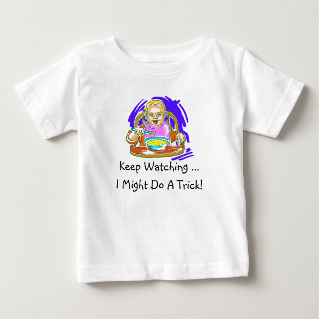 Bebê Camiseta de truques para bebês (Frente)