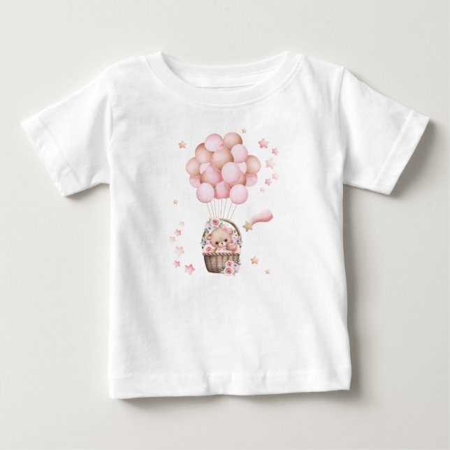 Bebê Camiseta de ursinho fofo para meninas  (Frente)