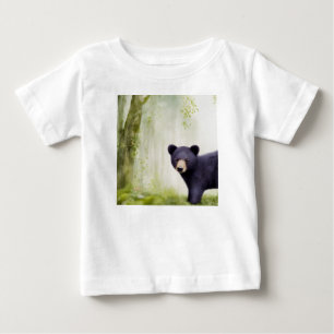 Bebê Camiseta de ursos pretos e bonitos para crianças