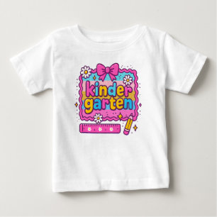 Bebê Camiseta de Volta às Aulas para Jardim de Infância