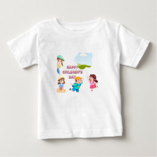 Bebê Camiseta do Dia das Crianças Feliz e Fofa para cri
