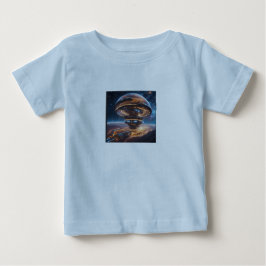 Bebê camiseta espacial para crianças