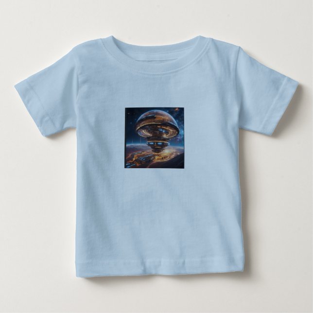 Bebê camiseta espacial para crianças (Frente)