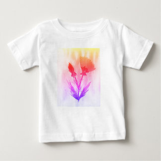 bebê camiseta flor