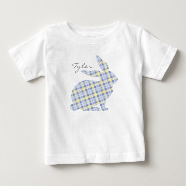 Bebê Camiseta Gráfica Blue Easter Bunny para Crianças (Frente)