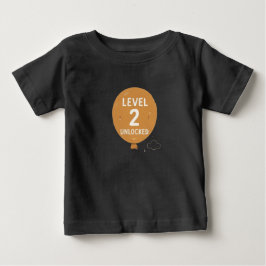 Bebê Camiseta Gráfica de Aniversário para Crianças de 2