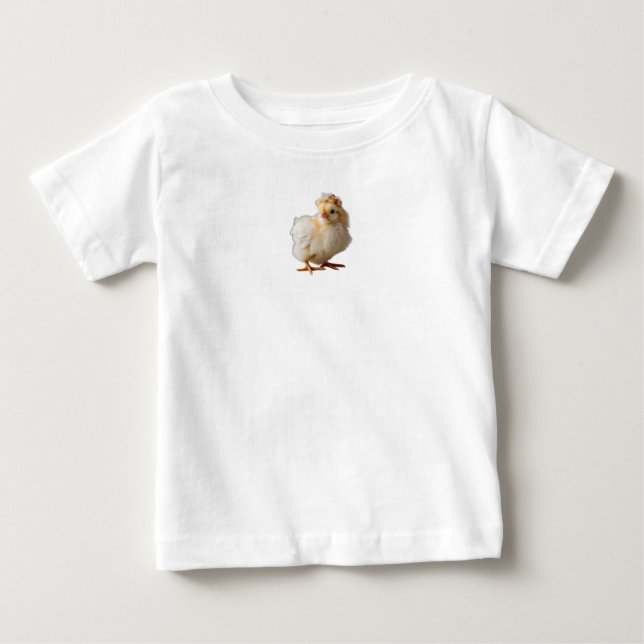 Bebê Camiseta Infantil Cute Chick para Meninas (Frente)