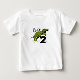 Bebê Camiseta infantil para aniversário de 2 dinossauro