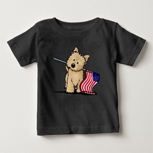 Bebê Camiseta infantil para cão Cairn dos EUA (Frente)