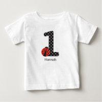 Camiseta Ladybug para o primeiro aniversário do be