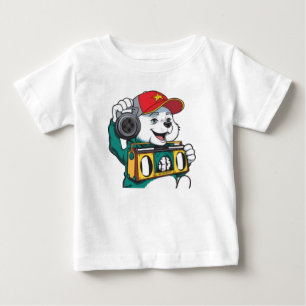 Bebê Camiseta legal para Bear Boombox Kids T-Shirt