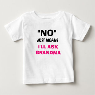 Bebê Camiseta linda para crianças "PEÇO AVÓ"