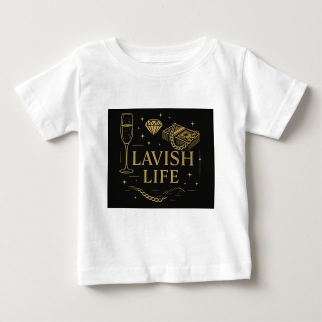 Bebê Camiseta Luxuosa para Crianças (Frente)
