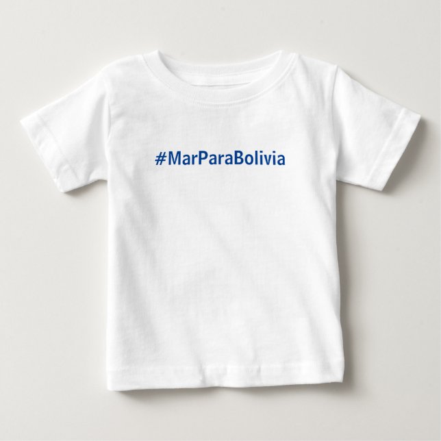 Bebê Camiseta Mar para Bolívia (Frente)