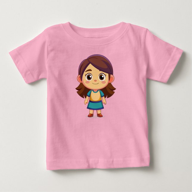 Bebê Camiseta para Bebé Muñeca Cómic (Frente)