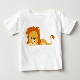 Bebê Camiseta para Crianças do Leão de Cartoon de Ensin