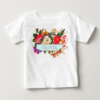 Bebê Camiseta para meninas BEBÊS NOMES FLORES DE JAPONÊ
