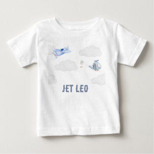 Bebê Camiseta personalizada de avião para criança