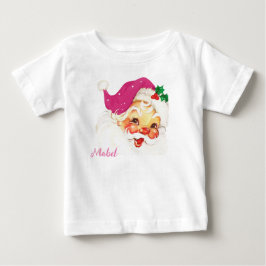 Bebê Camiseta personalizada do Papai Noel de Natal para