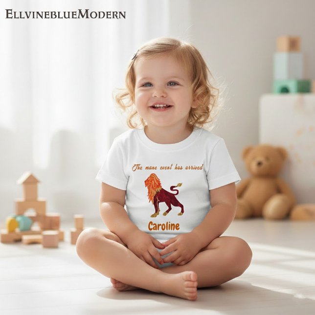 Bebê Camiseta Personalizada para Criança Leo Impression (Criador carregado)