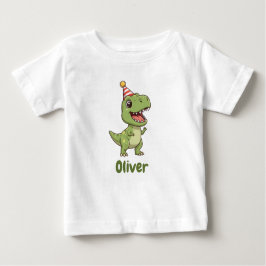 Bebê Camiseta Personalizada para Crianças Dinossauros c