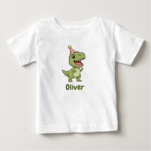 Bebê Camiseta Personalizada para Crianças Dinossauros c