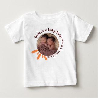 Bebê Camiseta Personalizada para Gêmeos Recém-Nascidos