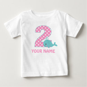 Bebê Camiseta Personalizada para segundo aniversário de