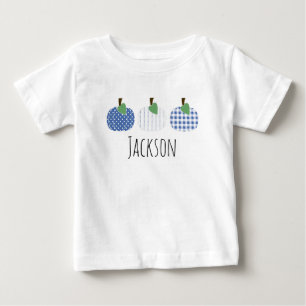 Bebê Camiseta Trio de Abóbora Azul para Bebês Meninos