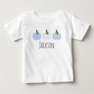 Bebê Camiseta Trio de Abóboras Azul Claro para Bebês Me