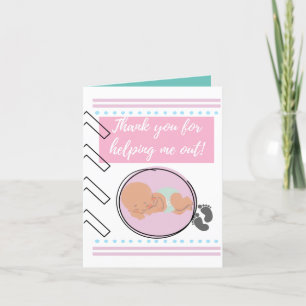 Bebê cartões de agradecimentos para Doulas, partei