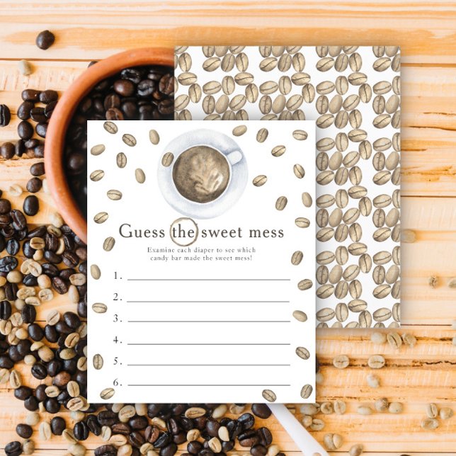 Bebê chá de fraldas de café Suponho que o jogo da  (Criador carregado)