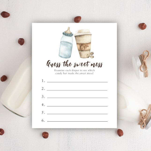 Bebê chá de fraldas de café Suponho que o jogo da  (Criador carregado)