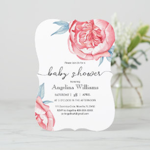 Bebê-chuveiro Convites Flores