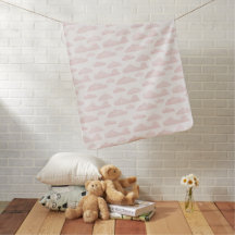 Cobertor de Bebê Nuvens em Aquarela Rose Dreamtime