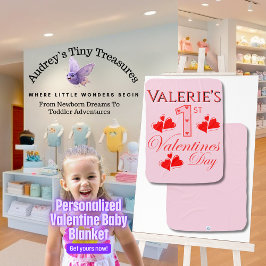 Bebe Cobertor Personalizado de 1º Dia dos Namorados do