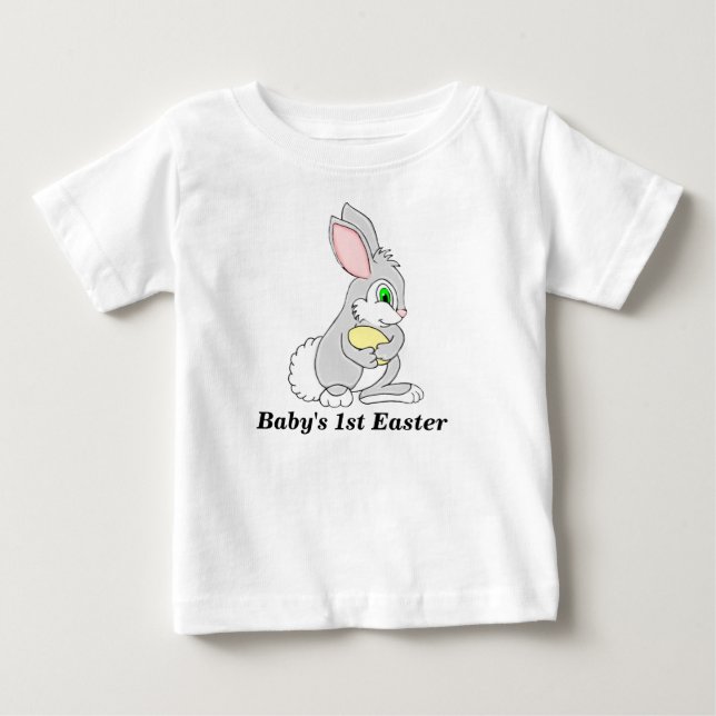 Bebê Coelho da Páscoa com Camiseta Personalizada para B (Frente)