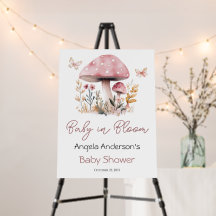 Bebê cor-de-rosa com cogumelo no Chá de sangue