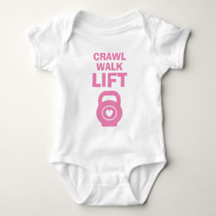 Bebê CRAWL WALK LIFT lindo kettlebell rosa body para be