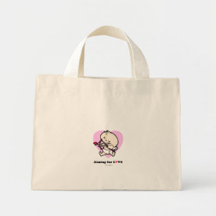Bebê Cupido Que Procura Bolsas Leves Com Amor