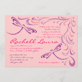 Bebê da libélula que nomeia o convite hebraico