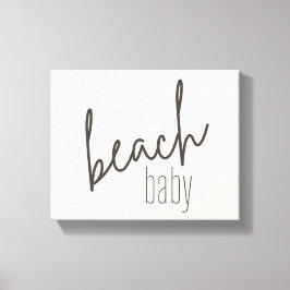 bebê da praia. Canvas esticada