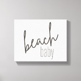 bebê da praia. Canvas esticada