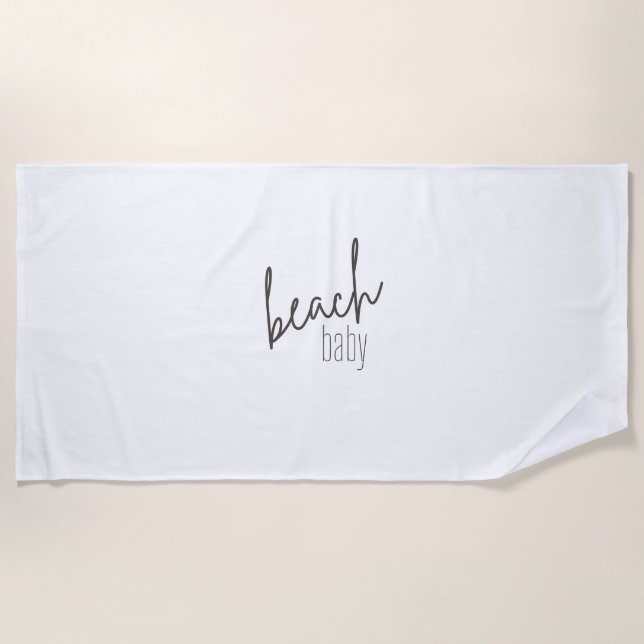 bebê da praia. Toalhas de praia (Frente)