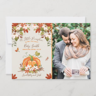 Bebê da queda do outono do anúncio da gravidez da