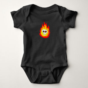 Bebê de Caveira Flamejante Top