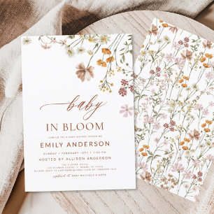Bebê de flor selvagem no Bloom Chá de fraldas Terr